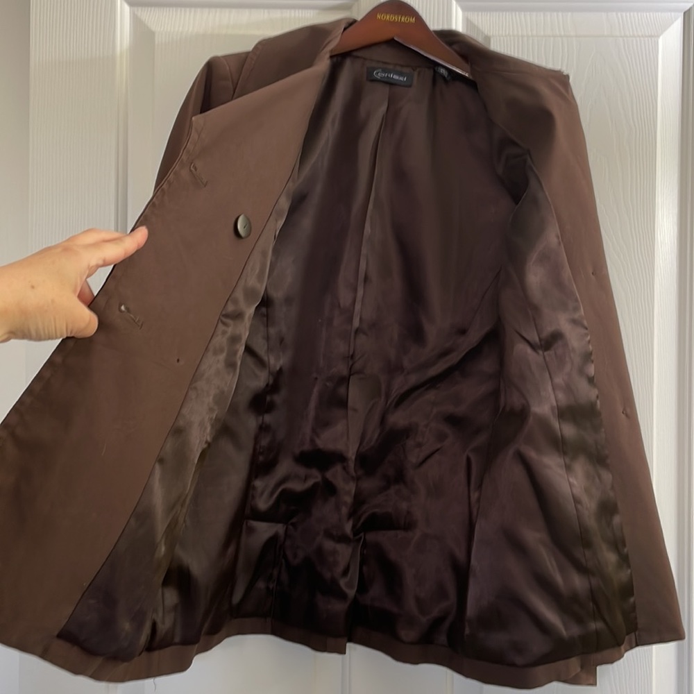 Context Chocolate Brown Lined Jacket Large - image 5